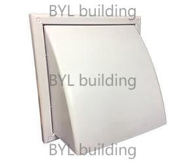 Cowl Wall Vent 125mm White Plst